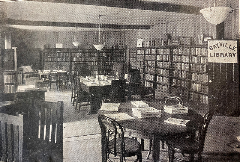 Interior shot of the Sayville Library in 1924