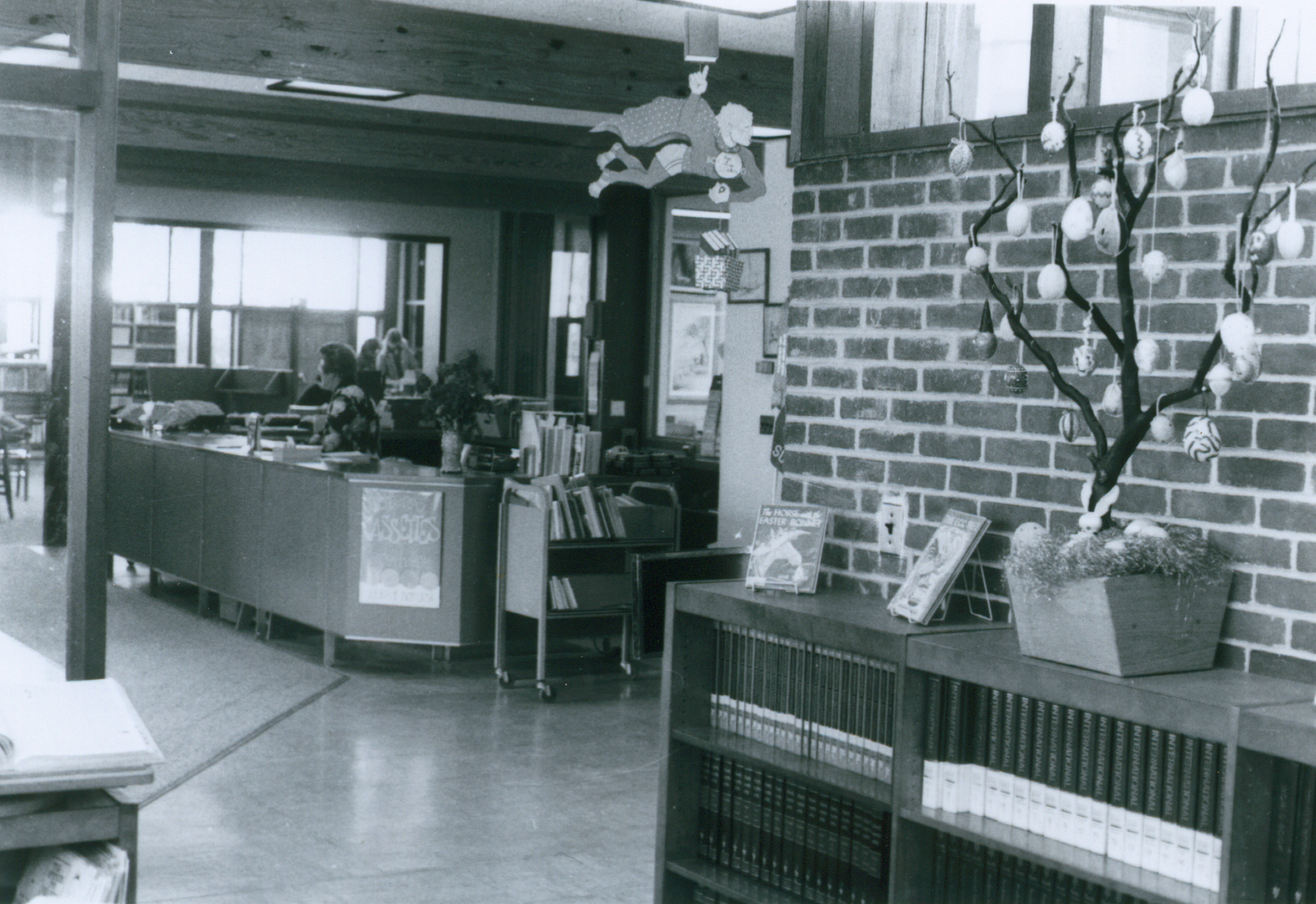 Circulation desk in 1978
