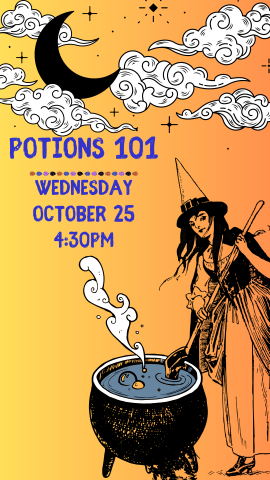 witch stirring cauldron and program details