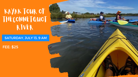 People kayaking on the Connetquot River