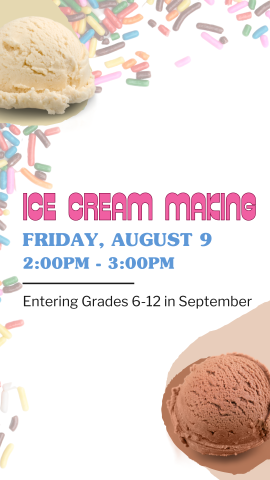 chocolate and vanilla ice cream and program details