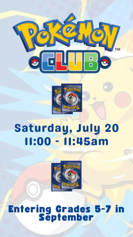 pokemon cards, pokemon logo and program details