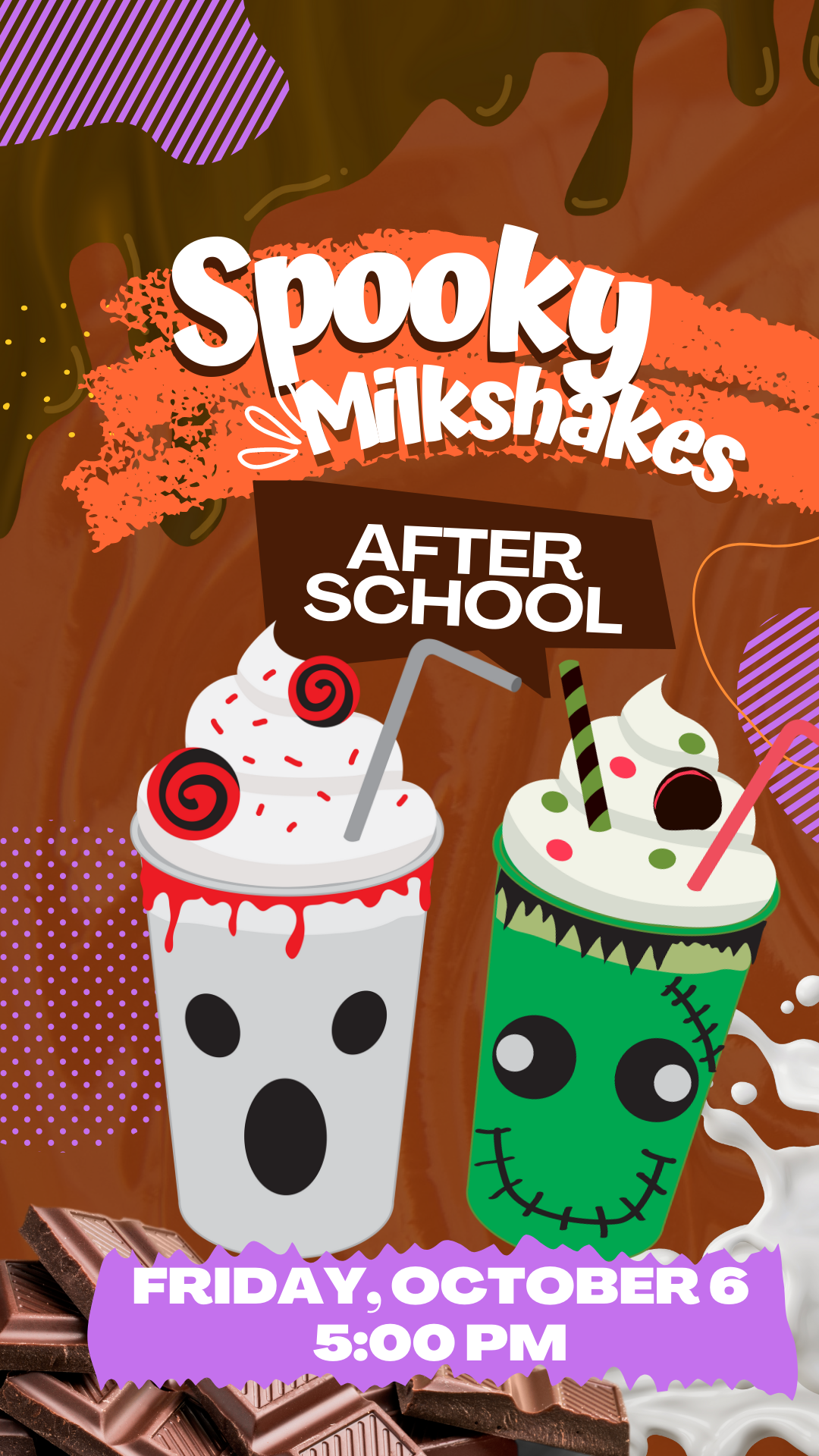 2 spooky milkshakes and program details