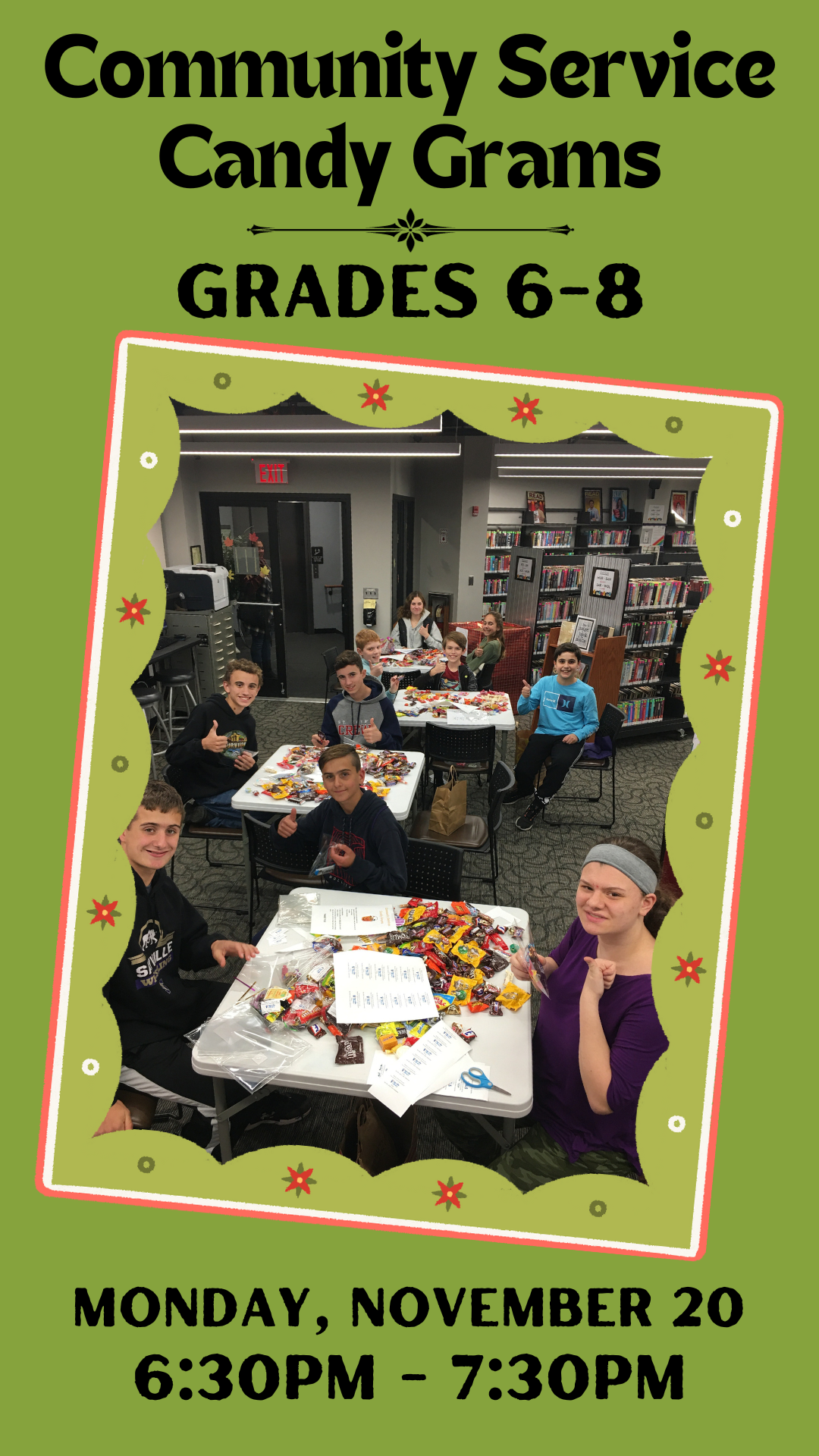 picture of kids sorting candy and program details